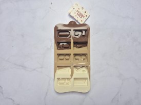 Molde silicona tricolor bombones numeros